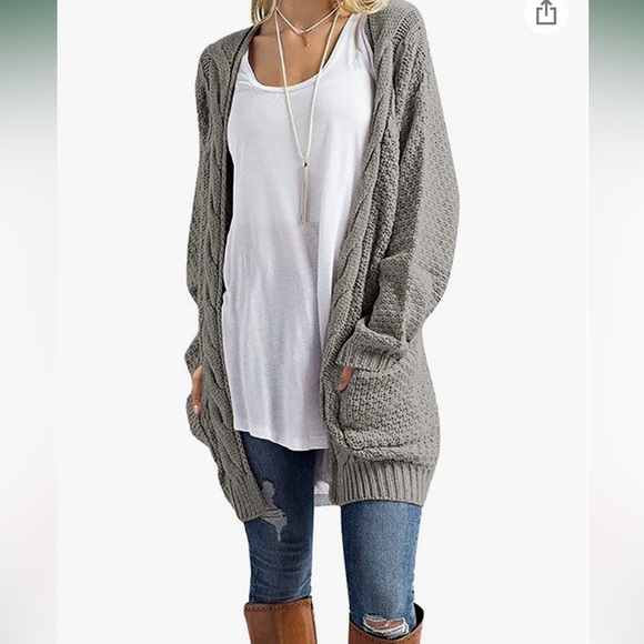 Beautiful Women’s Open Front Long Sleeve Boho Boyfriend Knit Chunky Cardigan. - Picture 1 of 14